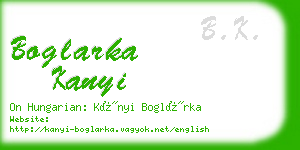 boglarka kanyi business card